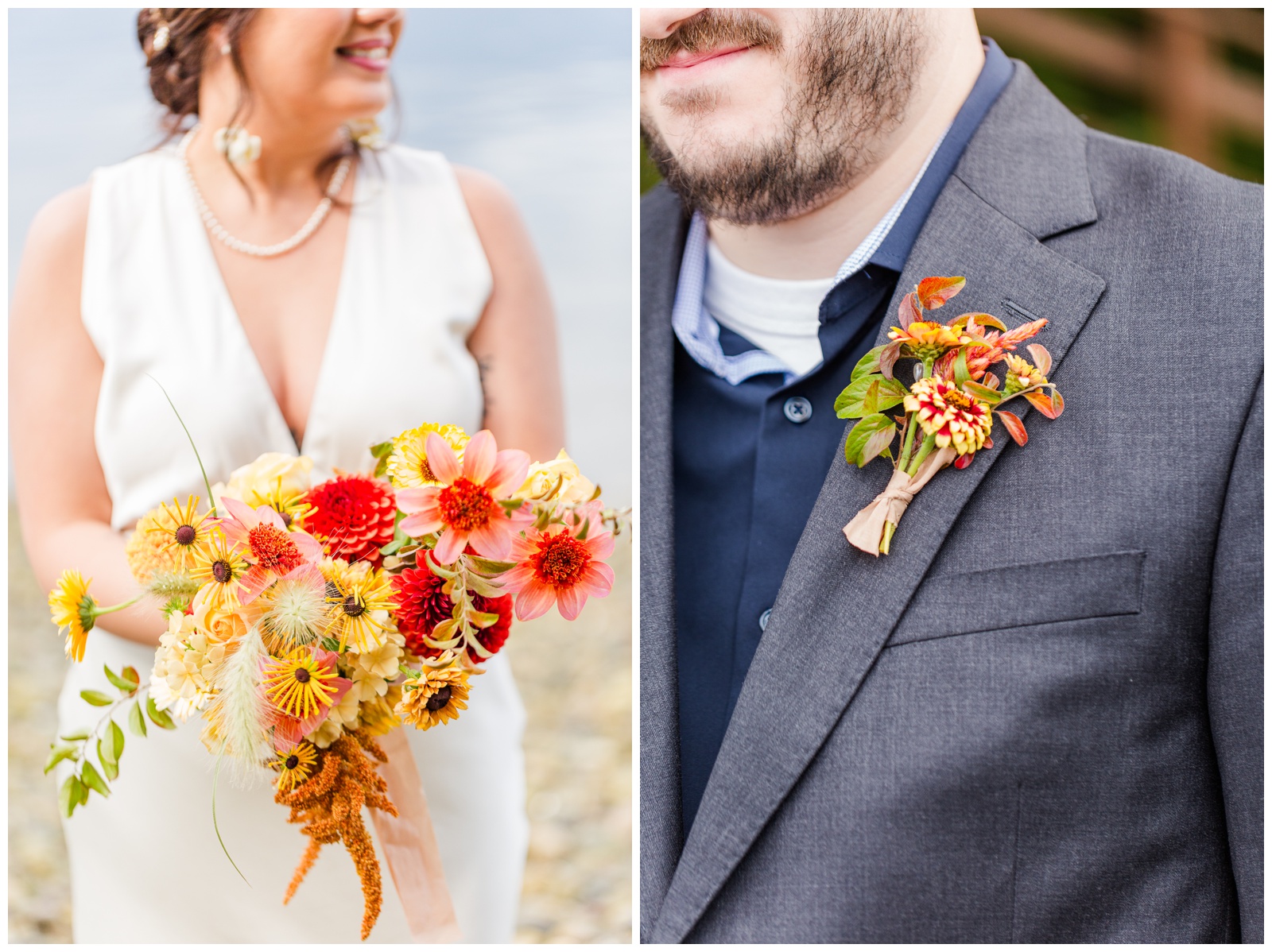 Bride and groom seabeck elopement